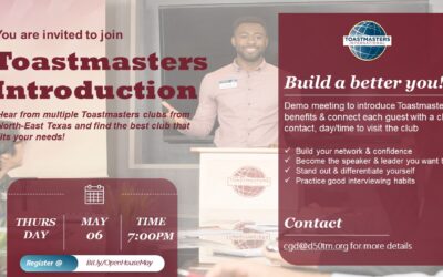 Attend the D50 Toastmasters Multi-Club Open House